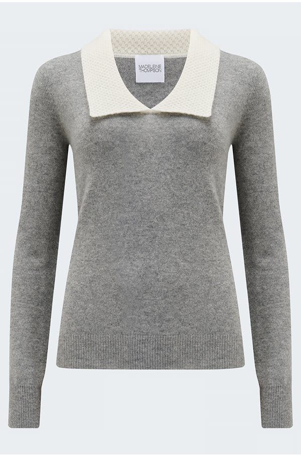 jacinta jumper in grey cream