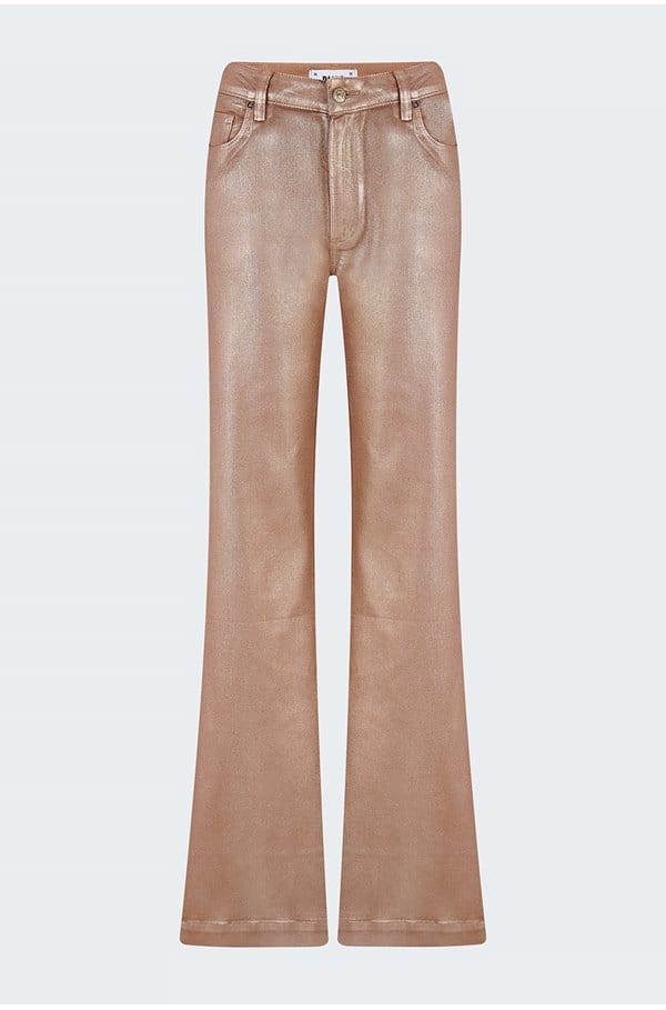 leenah wide jean in pink champagne luxe coating