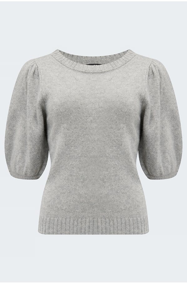 lucerne top in heather grey