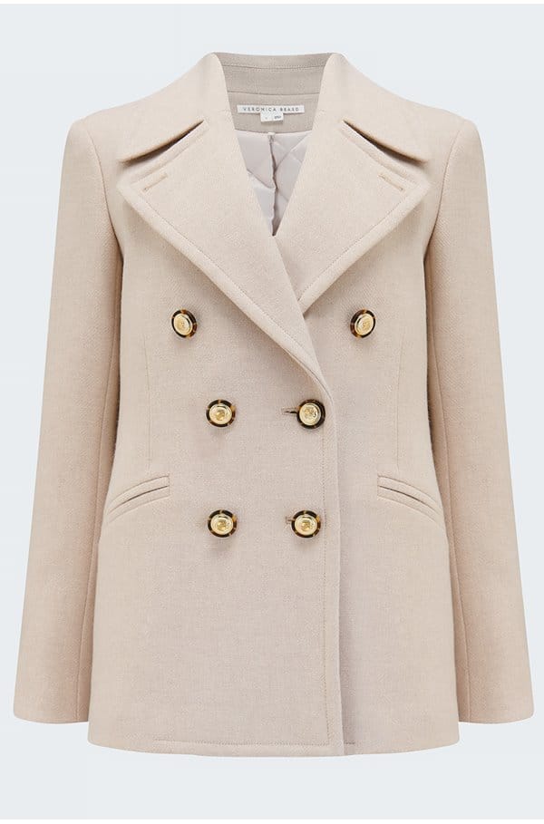 amira dickey coat in heather birch