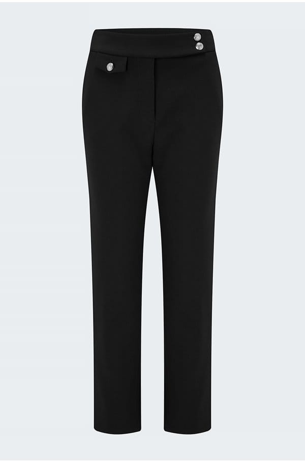 renzo pant in black silver