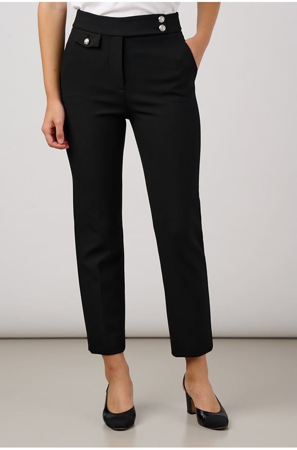 renzo pant in black silver