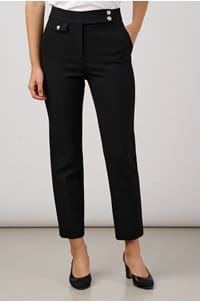 renzo pant in black silver