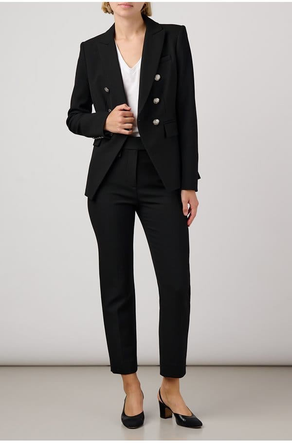 renzo pant in black silver