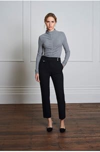 renzo pant in black silver