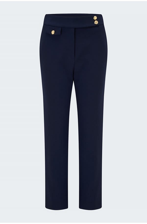 renzo pant in navy gold
