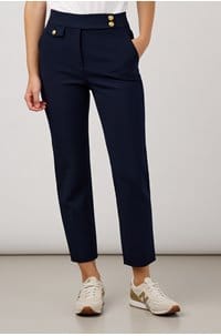 renzo pant in navy gold