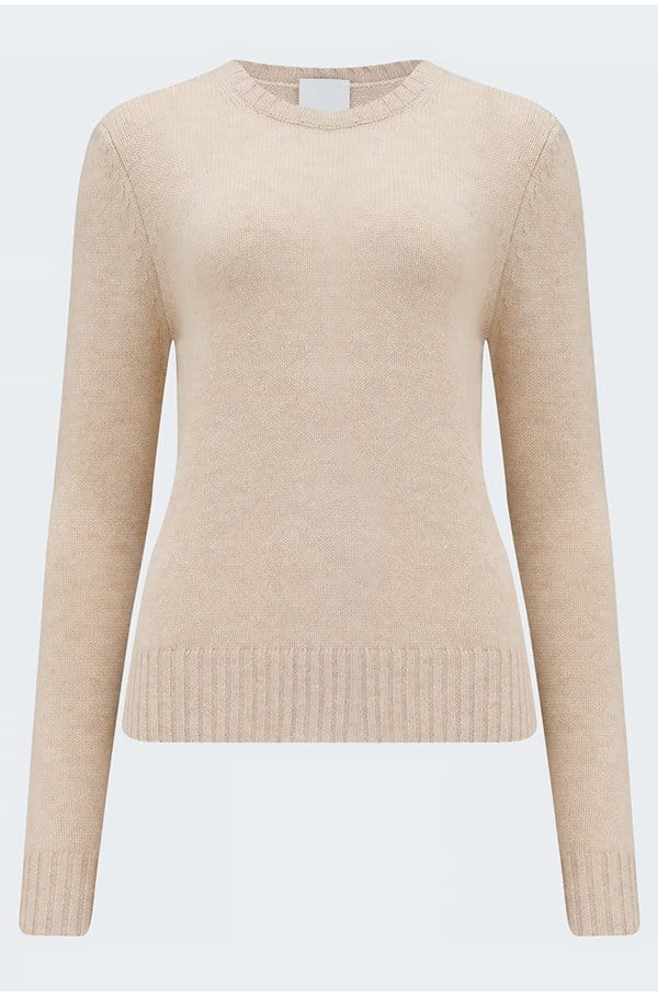 slim crew neck in marble