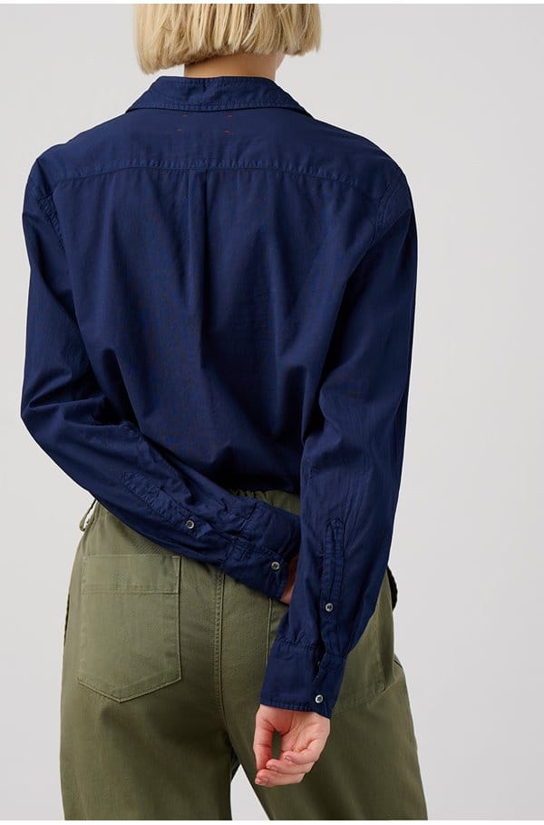 beau poplin shirt in navy