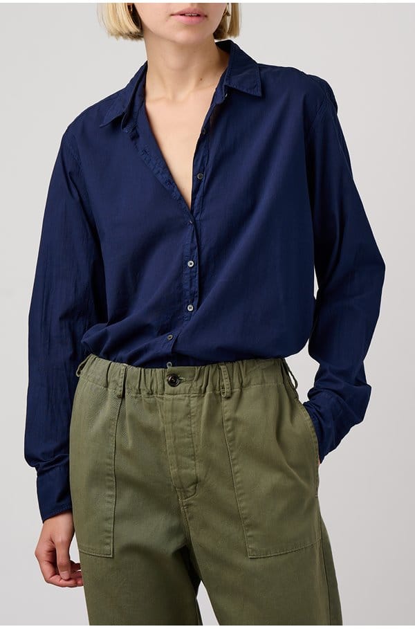 beau poplin shirt in navy