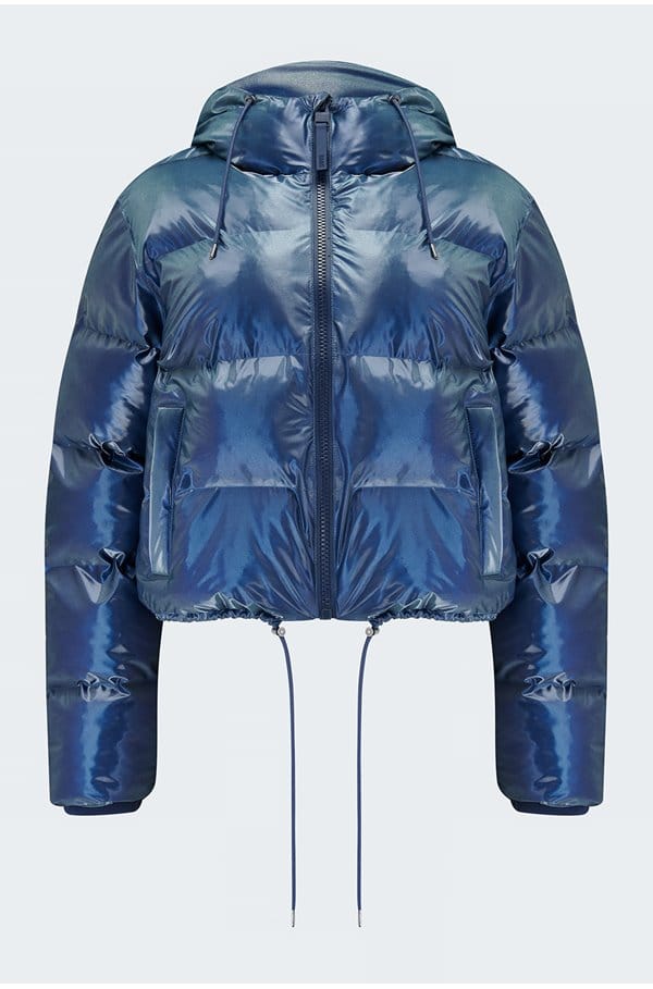 short puffer jacket in sonic 