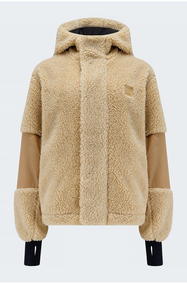 kofu fleece hoodie in sand