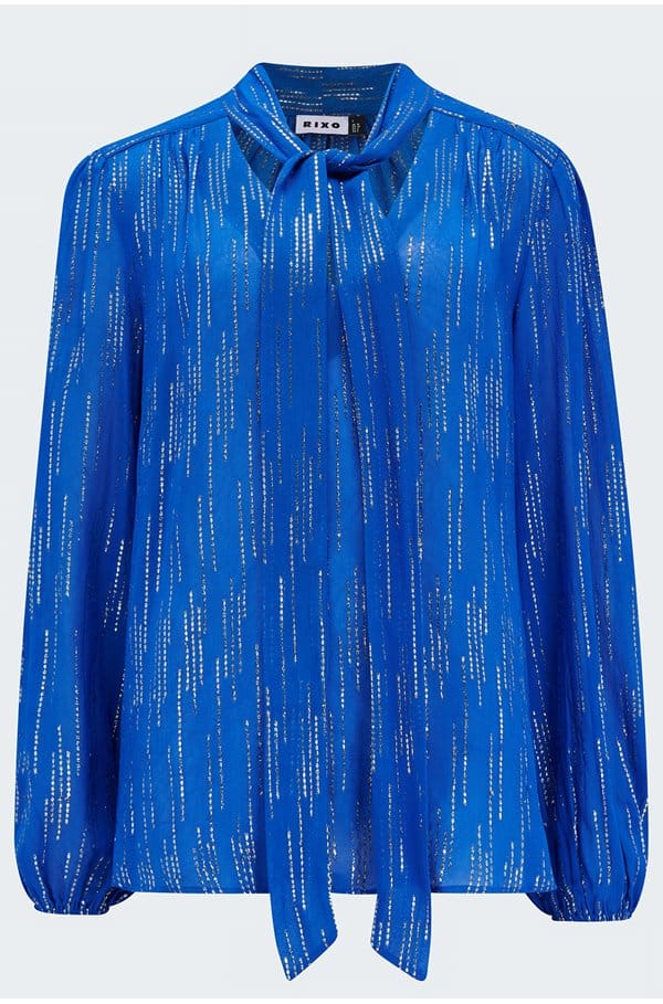 moss top in raindrop jacquard cobalt