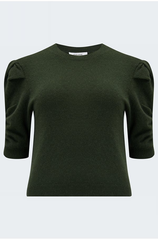 ruched sleeve sweater in surplus
