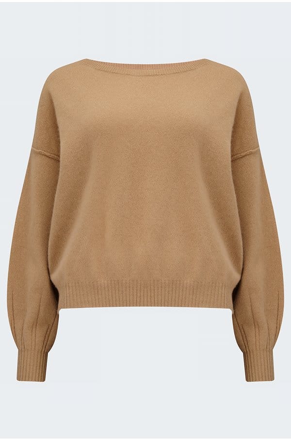 abby balloon sweater in camel