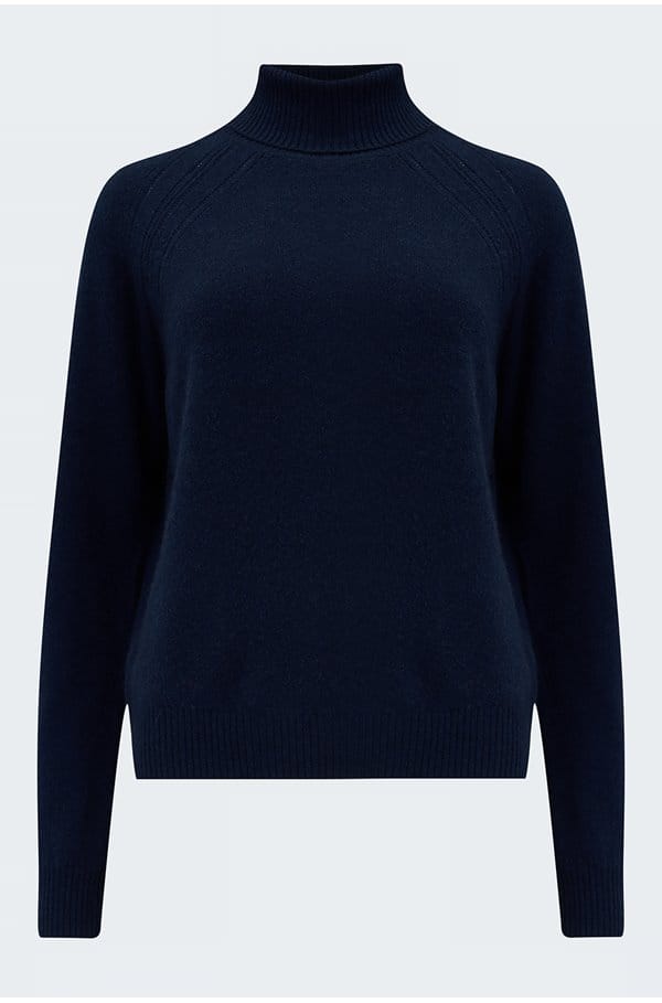 justin roll neck in navy