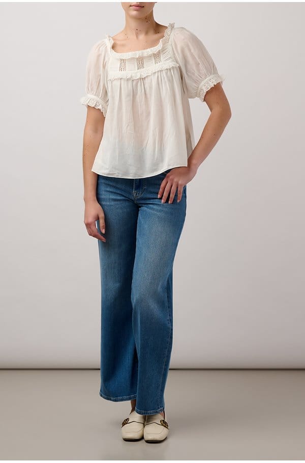 frances top in salt lace