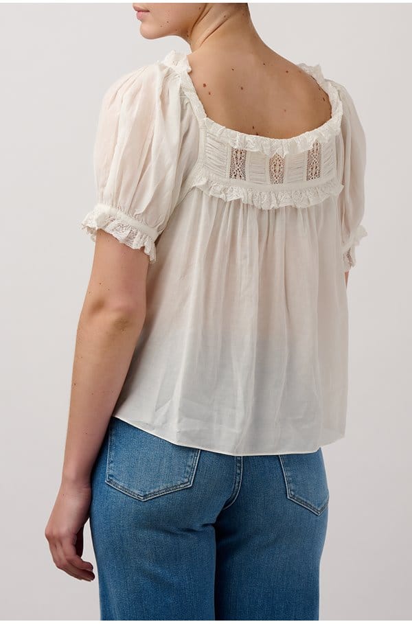 frances top in salt lace