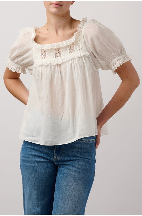 frances top in salt lace