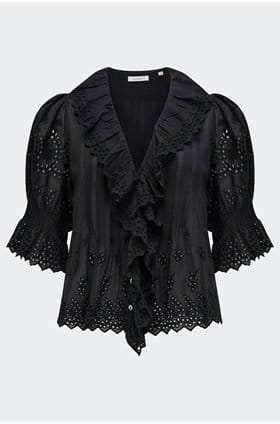 Henri Top in Black Eyelet