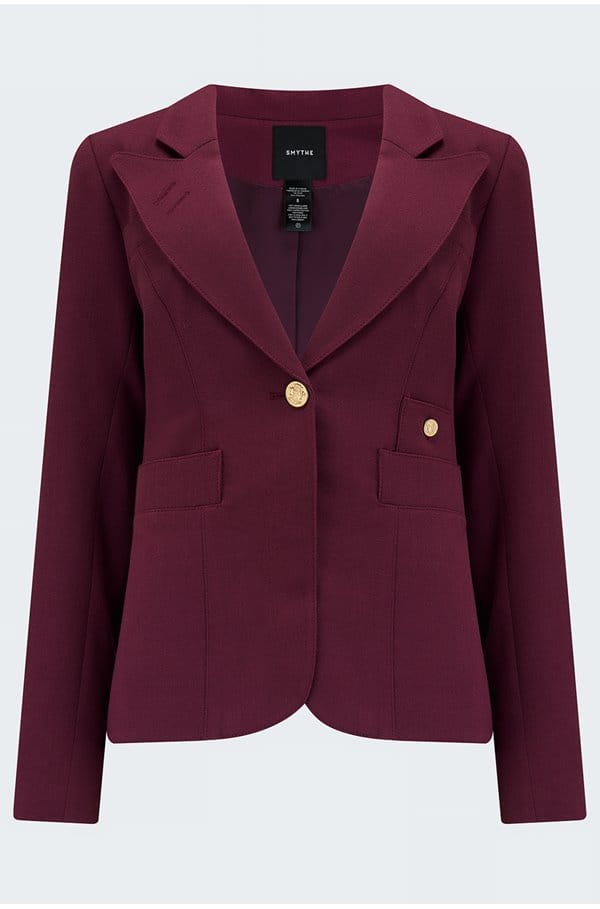 classic duchess blazer in plum