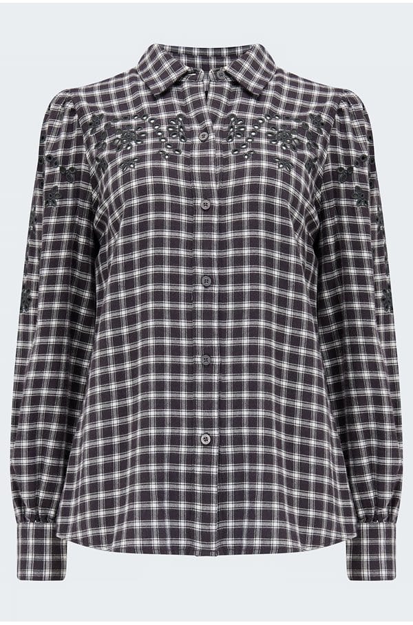 dixie shirt in sable ivory