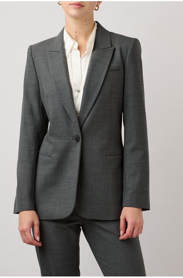 jamie wool blazer in grey