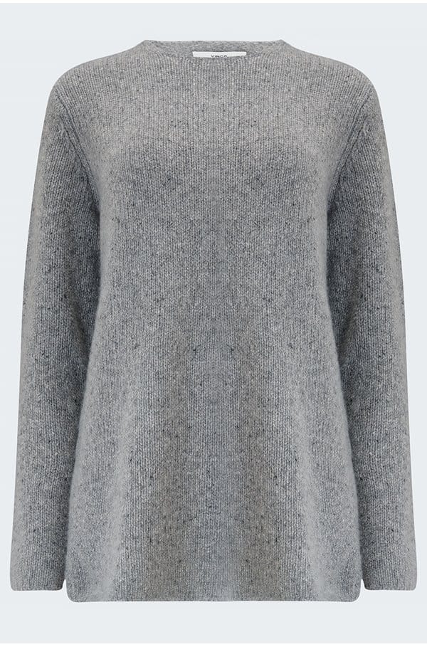 clean trim tunic in medium grey