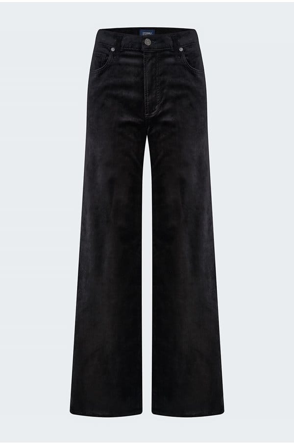 paloma velvet wide leg in black