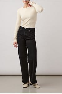 bina crew neck top in canvas