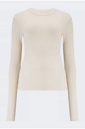Bina Crew Neck Top in Canvas
