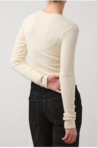 bina crew neck top in canvas