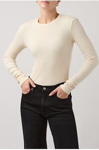 bina crew neck top in canvas