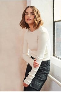 bina crew neck top in canvas