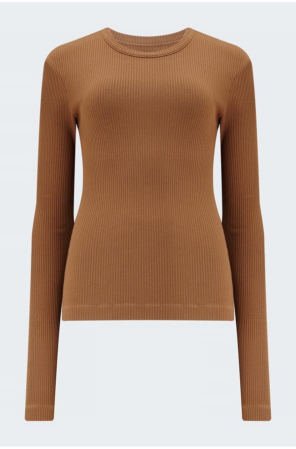 bina crew neck top in honey