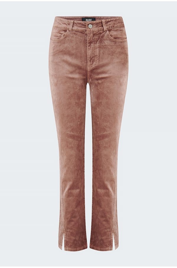 cindy straight with twisted seam in warm suede velvet