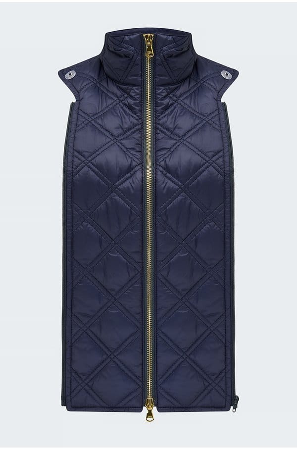 turtleneck quilted dickey in navy