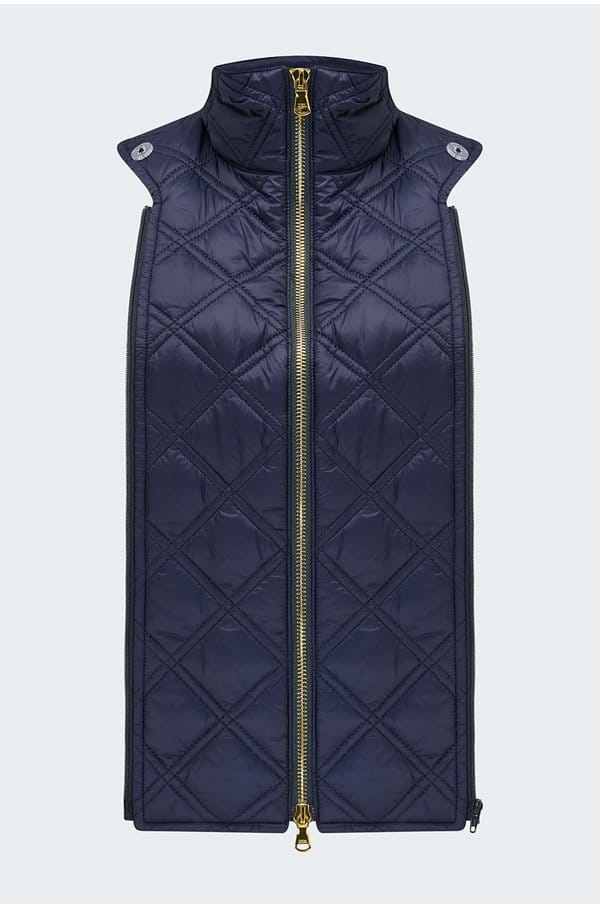 turtleneck quilted dickey in navy