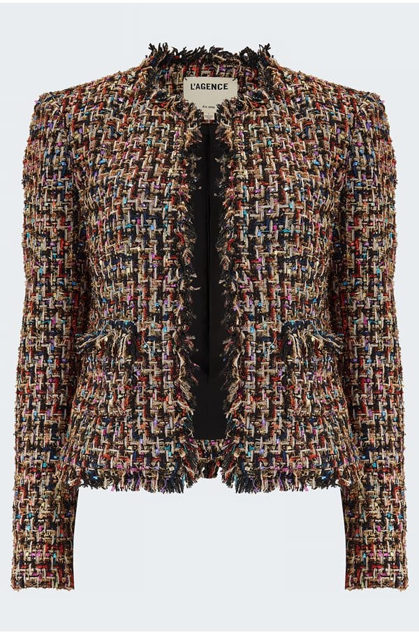 angelina jacket in multicolour tweed
