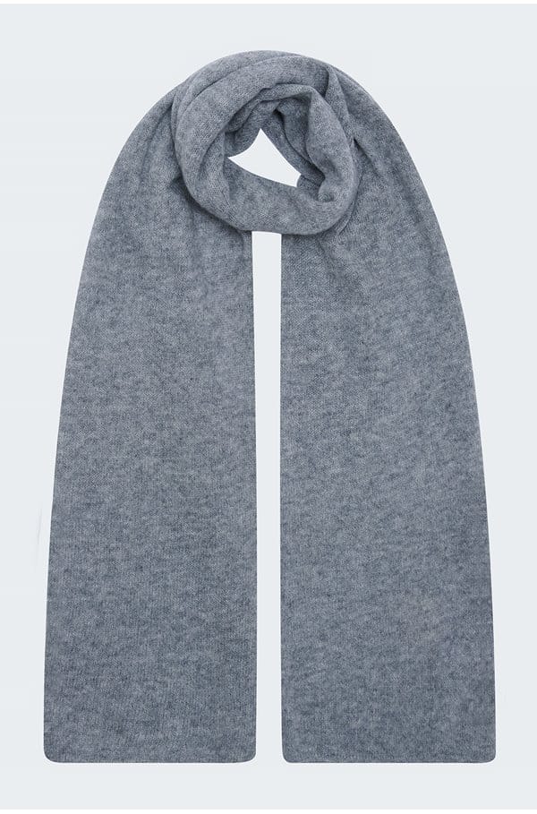 plain scarf in mid grey
