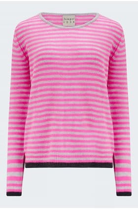 Pink white and grey jumper clearance