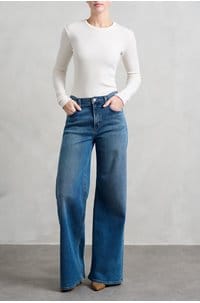 bina crew neck top in pashmina