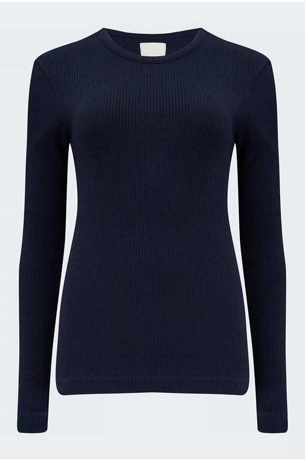 bina crew neck top in navy