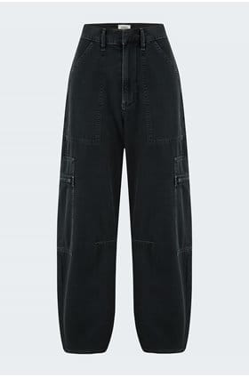 Marcelle Low Slung Easy Cargo in Washed Black
