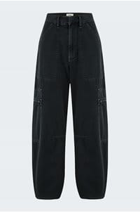 marcelle low slung easy cargo in washed black
