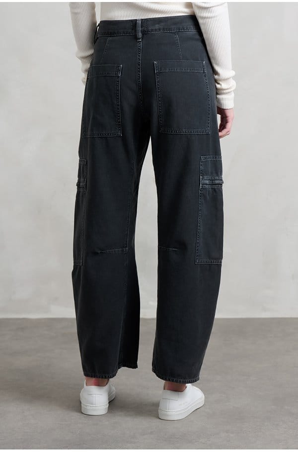 marcelle low slung easy cargo in washed black