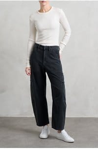 marcelle low slung easy cargo in washed black
