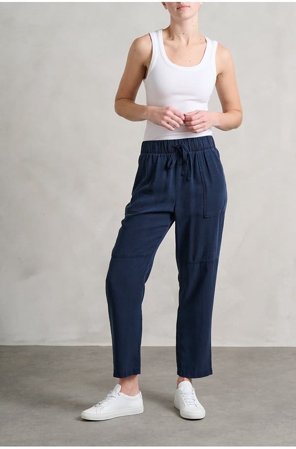 utility tie waist trouser in endless sea