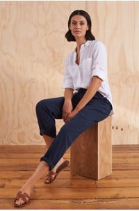 utility tie waist trouser in endless sea