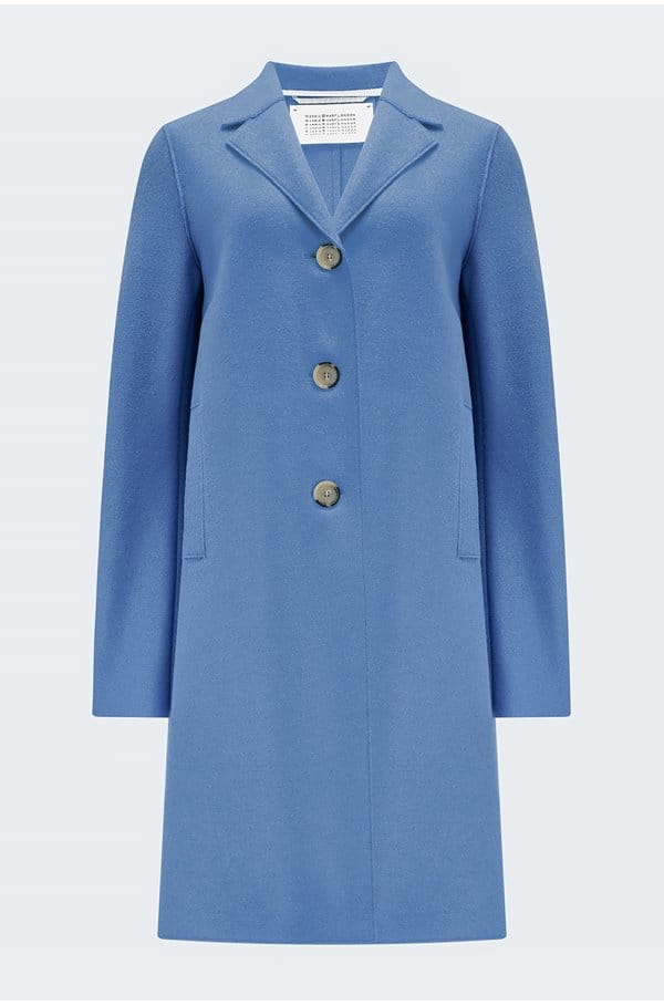 boxy coat in denim blue